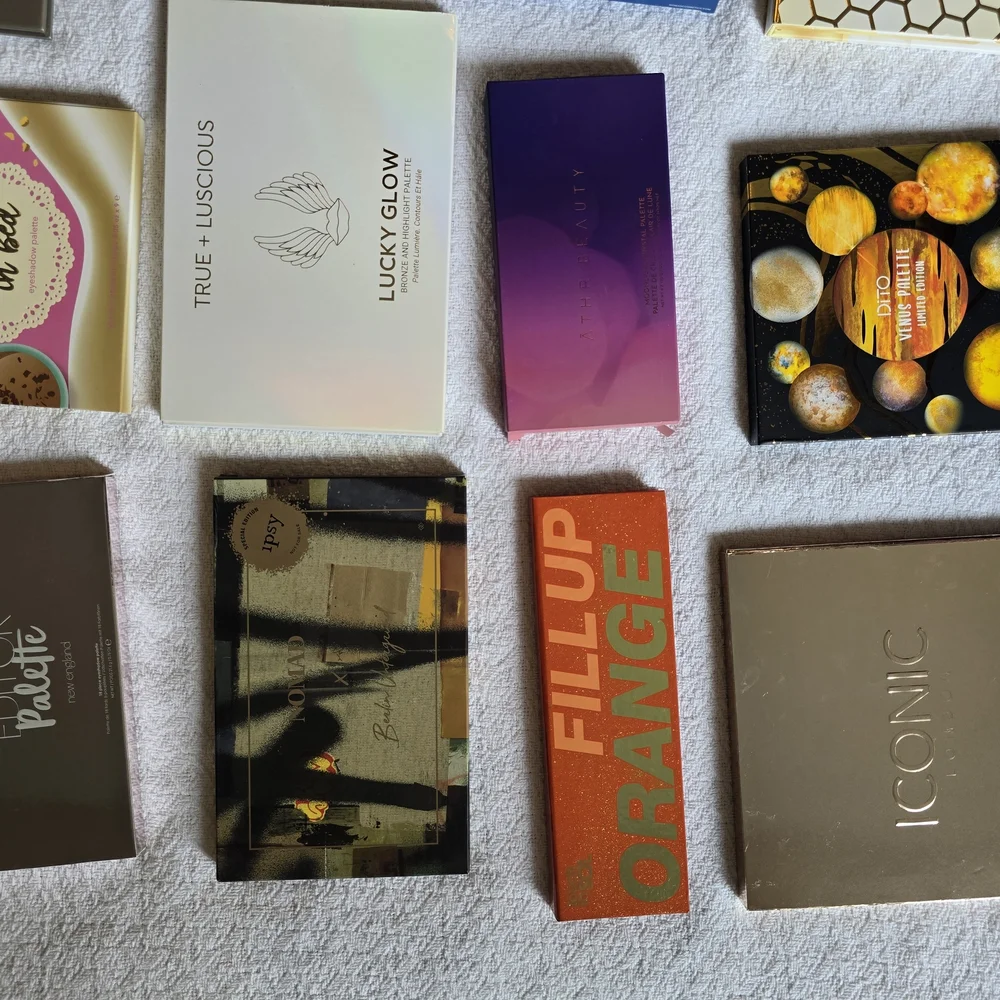 15 High End Eyeshadow Palette Lot, Ipsy, Violet Voss, Iconic London, Ciate, etc.